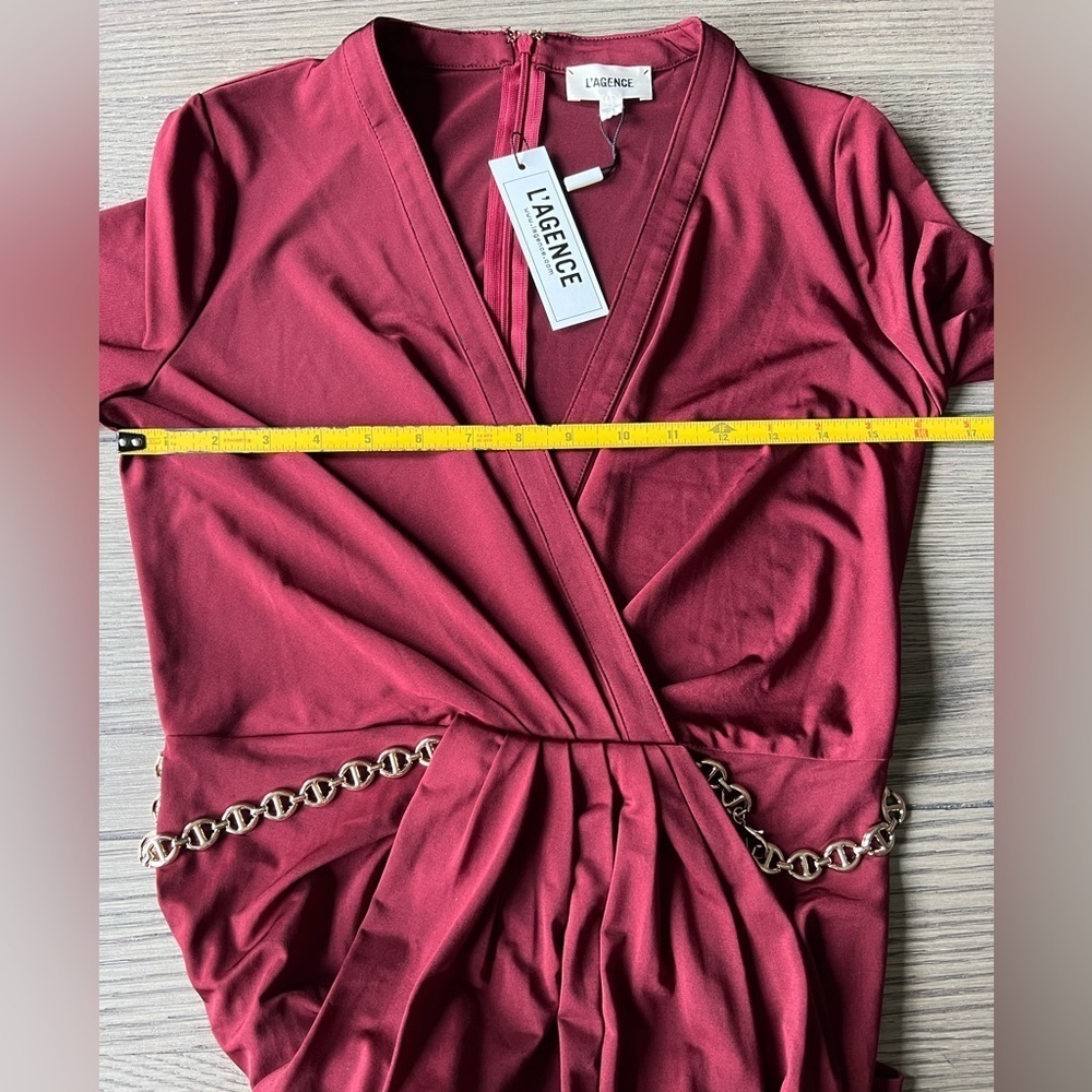 L'AGENCE Thea Twist-Front Column Dress sz 2 595$ - Picture 11 of 13